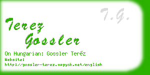 terez gossler business card